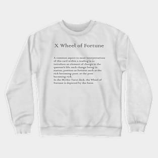 Wheel of Fortune Tarot Arcana meaning Crewneck Sweatshirt